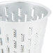 A white plastic cone with shredder holes.