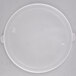 A clear plastic lid for a Fineline 10 1/2" bowl.