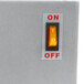 An orange and silver ARY VacMaster rocker switch with the word "Off" on it.