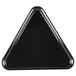 A black triangle shaped plastic tray.
