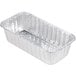A Durable Packaging aluminum foil bread loaf pan with a clear dome lid.