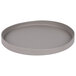 A round gray 10 Strawberry Street stoneware tray with a circular rim.