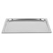 A stainless steel Vollrath Super Pan cover with a silver handle.
