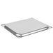 A silver stainless steel Vollrath Super Pan lid on a white background.