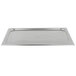 A Vollrath stainless steel Cook-Chill pan cover on a stainless steel tray.