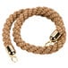 A brown rope with gold clasps.