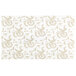 A white 3-ply glassine pad with a gold floral pattern.