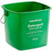 A green Noble Products cleaning pail with white text.