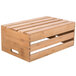 An American Metalcraft bamboo wood crate with four wooden slats.
