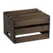 An American Metalcraft vintage wood crate with three compartments.