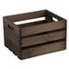 An American Metalcraft wooden crate with handles.