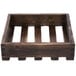 An American Metalcraft vintage wood crate with four compartments.