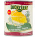 A can of Lucky Leaf Premium Non-GMO Apple Pie Filling with a white label.