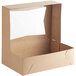 A Baker's Mark cardboard bakery box with a clear window.