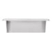 A silver Vollrath stainless steel rectangular in-counter trash chute with a lid.