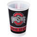 A white plastic Creative Converting Ohio State University cup with a logo.