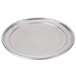 An American Metalcraft aluminum pizza pan with a wide round rim.