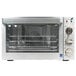 A silver Waring countertop convection oven with a glass door.