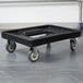 A black plastic Cambro cart with wheels.