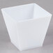 A white square Fineline Tiny Temptations cube bowl.
