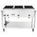 A stainless steel Vollrath ServeWell electric hot food table with three sealed wells.
