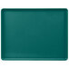 A teal rectangular tray with a white background.