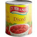 A can of Furmano's diced tomatoes with a yellow label.