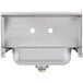 An Advance Tabco stainless steel hand sink with two faucet holes.
