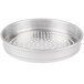 An American Metalcraft Super Perforated Heavy Weight Aluminum Pizza Pan with small round holes in the bottom.