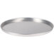 An American Metalcraft heavy weight aluminum pizza pan with a white background.
