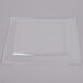 A clear square WNA Comet Milan plastic plate on a white surface.