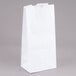 A bundle of 10 lb. white paper bags with handles.