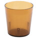 A brown Cambro plastic tumbler with a white background.