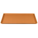 A rectangular brown Cambro dietary tray.