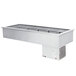 An APW Wyott stainless steel drop-in refrigerated cold food well with 6 pans inside.