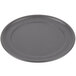 An American Metalcraft 10" wide rim pizza pan with a black coating.