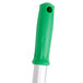 A Unger telescopic pole with a green handle on a metal pole.