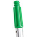 A green and silver Unger telescopic pole handle.
