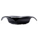 A black GET Geneva melamine bowl with curved edges.