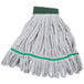 A Unger SmartColor microfiber tube mop with green trim.