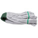 A Unger SmartColor green and white tube mop head.