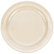 A white Thunder Group Nustone melamine plate with a round rim.