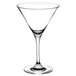 A clear Stolzle martini glass with a stem.