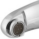 A close up of an Equip by T&amp;S ADA compliant hands-free sensor faucet with a chrome finish.