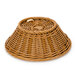 A round honey designer polyweave basket.