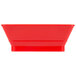 A red rectangular plastic basket with a white background.
