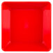 A red square plastic basket with a black border.