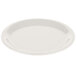 A white Carlisle Sierrus melamine pie plate with a white rim.
