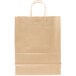 A close-up of a brown Duro Missy paper bag with handles.