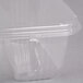 A clear Polar Pak plastic catering tray with 3 compartments and a lid.